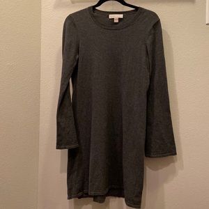 Michael Kors Charcoal Bell Sleeve Sweater Dress